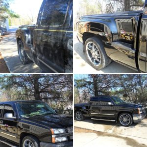 Black Step side chevy