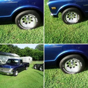 Blinging Old Blue's wheels