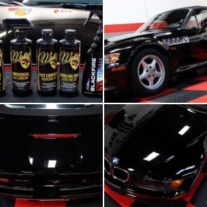 Black BMW Z3 and Black Nissan Altima Detailing Black Paint