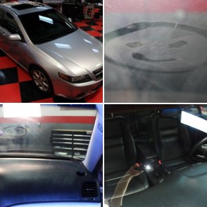 GYEON Q2M Glass Cleaner - Removing the happy face in Vinyl Fog by Mike Phillips