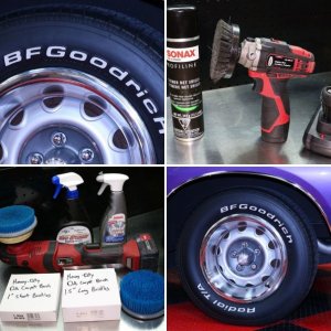 how to machine scrub tires with FLEX mike phillips autogeek