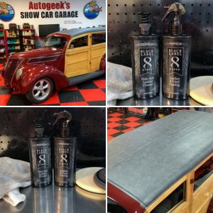 Pinnacle Black Label Leather Vinyl Coating 1937 Ford Woody
