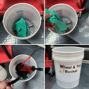 Car Washing Tools Towels Brushes and Buckets by Mike Phillips