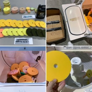 Single Stage Paint Removed from Buffing Pads Washing