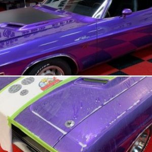 1970 340 Charger RT Machine Wetsanding 3M Trizact