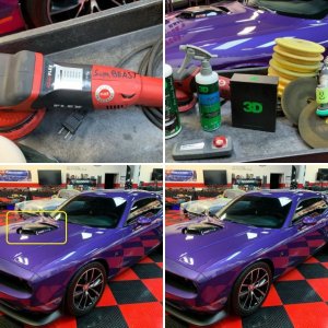 Remove water spots Matte Shaker Hood Scoop 2016 Challenger Scatpack 392 Hemi
