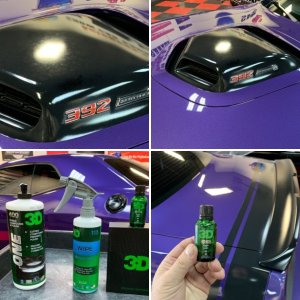 Removing Water Spots from Matte Vinyl Graphics Challenger Scatpack 392 Hemi