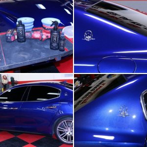 Pinnacle Black Label Paint Coating - Blue Maserati