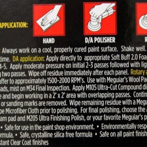 Meguiar's M105 Label