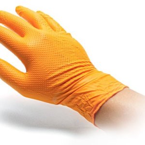 Orange Heavy Duty Nitrile Gloves