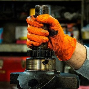 Orange Heavy Duty Nitrile Gloves