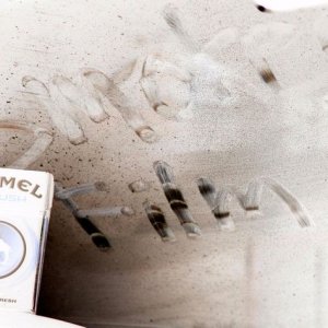 Negative Version How to remove Smokers Film off inside of windshield
