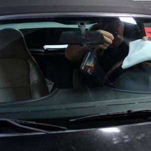 How to remove Smokers Film off inside of windshield Mike Phillips