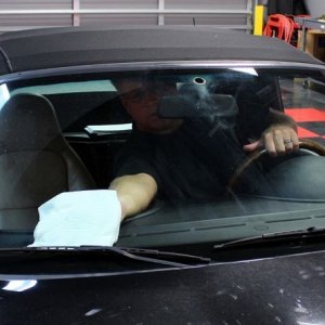 How to remove Smokers Film off inside of windshield Mike Phillips
