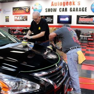 Black BMW Z3 and Black Nissan Altima Detailing Black Paint