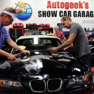 Black BMW Z3 and Black Nissan Altima Detailing Black Paint