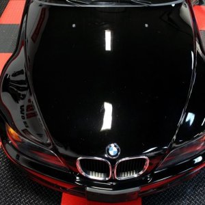 Black BMW Z3 and Black Nissan Altima Detailing Black Paint