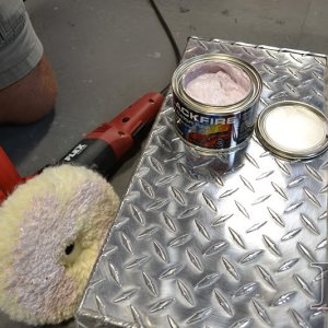 how to polish aluminum diamond plate