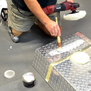 how to polish aluminum diamond plate