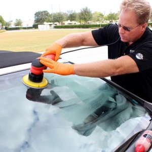 Griots Fine Glass Polish Removing water spots Mike Phillips