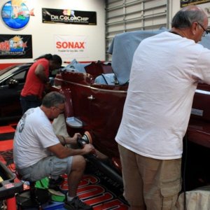 1948 Willys Jeepster Wetsanding Class at Autogeek with Mike Phillips
