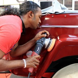 1948 Willys Jeepster Wetsanding Class at Autogeek with Mike Phillips