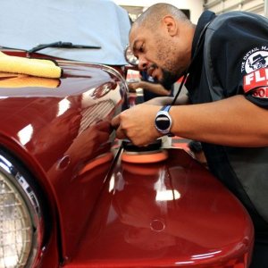 1948 Willys Jeepster Wetsanding Class at Autogeek with Mike Phillips