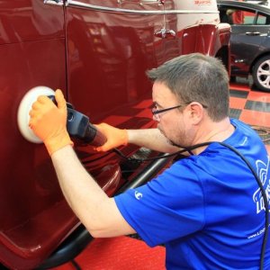 1948 Willys Jeepster Wetsanding Class at Autogeek with Mike Phillips