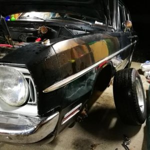 1970 TX9 Black Velvet Dodge Dart with original paint