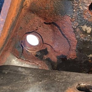 Crack in truck frame Mike Phillips