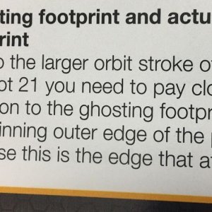 RUPES Ghosting footprint and the actual footprint