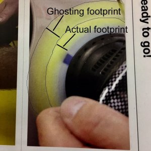 RUPES Ghosting footprint and the actual footprint