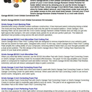 Griots Garage 2 inch backing plates buffing pads Mike Phillips
