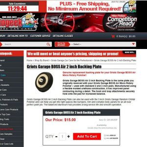 Griots Garage BOSS Air 2 inch Backing Plate