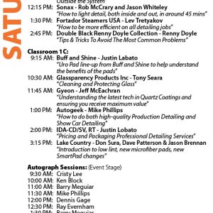 2018 Detail Fest Schedule For Classes Mike Phillips Autogeek