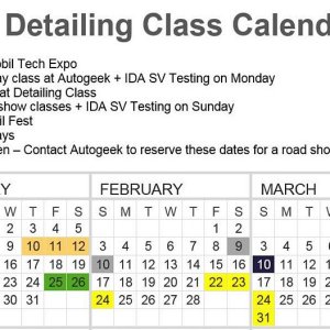 When are the Autogeek Detailing Classes Mike Phillips