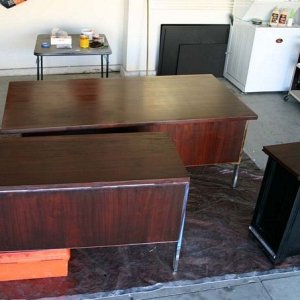 Sanding Wood Desk