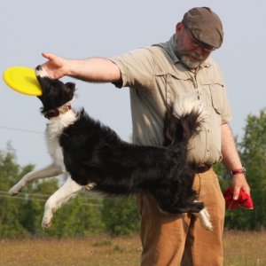 Izzy taking disc