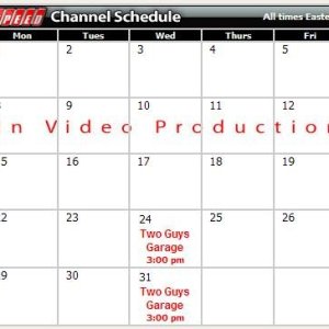 Speed Channel March Calendar  for Autogeek on Two Guys Garage
