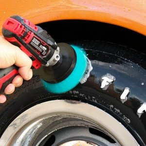 Machine Tire Scrubbing by Mike Phillips at Autogeek
