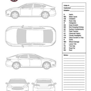 Mike Phillips VIF forms for inspecting cars before detailing