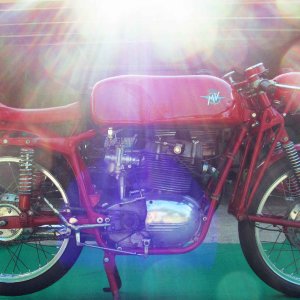 1956 MG Agusta sun shot