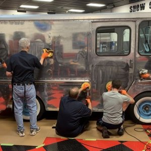 How to polish aluminum airstream b24 tanker truck Mike Phillips