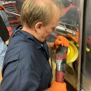 How to polish aluminum airstream b24 tanker truck Mike Phillips