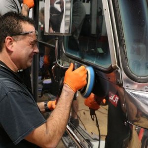 How to polish aluminum airstream b24 tanker truck Mike Phillips