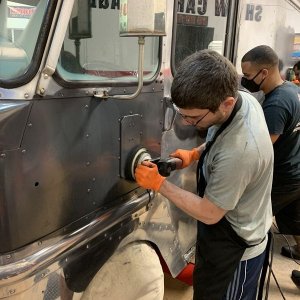 How to polish aluminum airstream b24 tanker truck Mike Phillips
