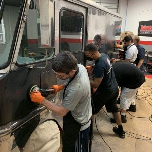 How to polish aluminum airstream b24 tanker truck Mike Phillips