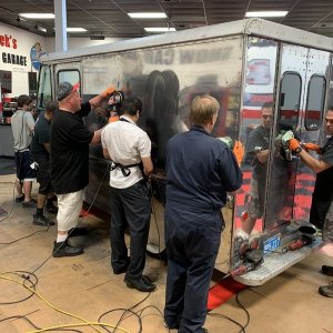How to polish aluminum airstream b24 tanker truck Mike Phillips