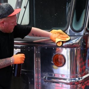 How to polish aluminum airstream b24 tanker truck Mike Phillips