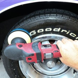 how to machine scrub tires with FLEX mike phillips autogeek